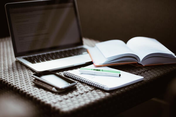 Books and a computer